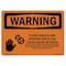 Signmission OSHA WARNING Sign, Flying Objects And Rotating Parts, 10in X 7in Aluminum, 7" W, 10" L, Landscape OS-WS-A-710-L-12620 - alternate 1